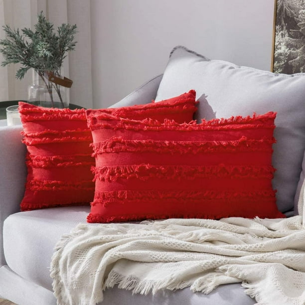 MIULEE Set of 2 Decorative Boho Throw Pillow Covers Linen Striped Jacquard Pattern Cushion Covers for Christmas Sofa Couch Living Room Bedroom 12x20 Inch Ivory White MIULEE Set of 2 Decorative Boho Throw Pillow Covers Linen Striped Jacquard Pattern Cushion Covers for Christmas Sofa Couch Living Room Bedroom 12x20 Inch Ivory White
